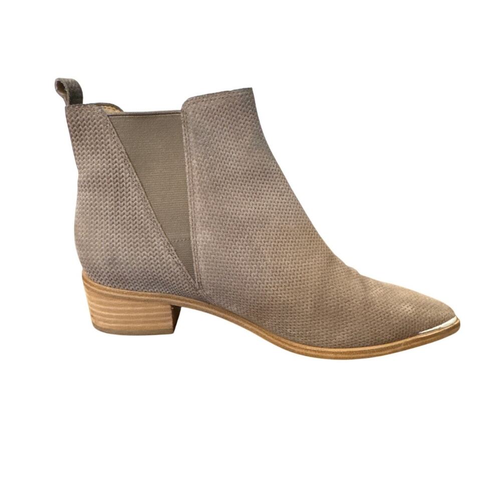 Marc Fisher Women's Mlyalen Grey Boho Western Suede Booties Size 6.5